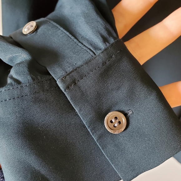 Theory 100% Silk Button Down Blouse - Picture 3 of 7